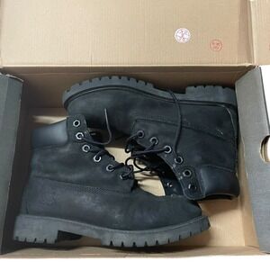 Timberland 6 Inch Premium Waterproof Boot - Black Nubuck Junior 5M‎